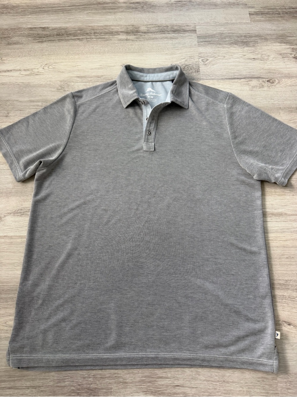 Tommy Bahama Gray Short-Sleeve Polo